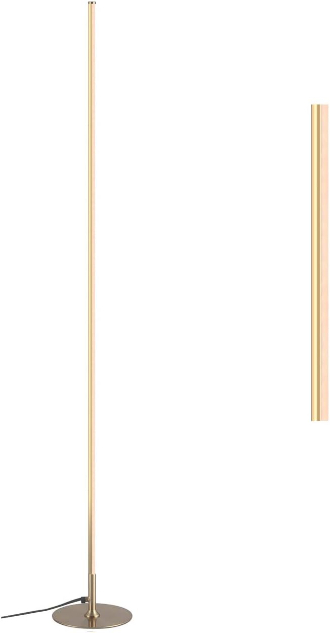 JONATHAN Y Iris 59.5" Modern LED Integrated Floor Lamp Metal, Gold