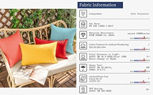 VAKADO Outdoor Waterproof Throw Pillow Covers 24x24 Set of 2 Green
