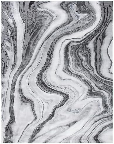 SAFAVIEH Craft Collection X-Large Area Rug - 12' x 15', Grey & Silver, Modern Abstract Design, Non-Shedding & Easy Care, Ideal for High Traffic Areas in Living Room, Bedroom (CFT819G)
