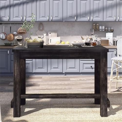 HOMES: Inside + Out Antique Black Greggory Rustic Bar Table