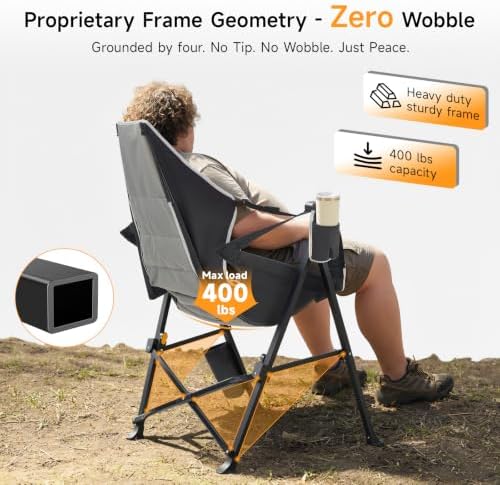 Hammock Camping Chair Set of 2 with Adjustable Backrest