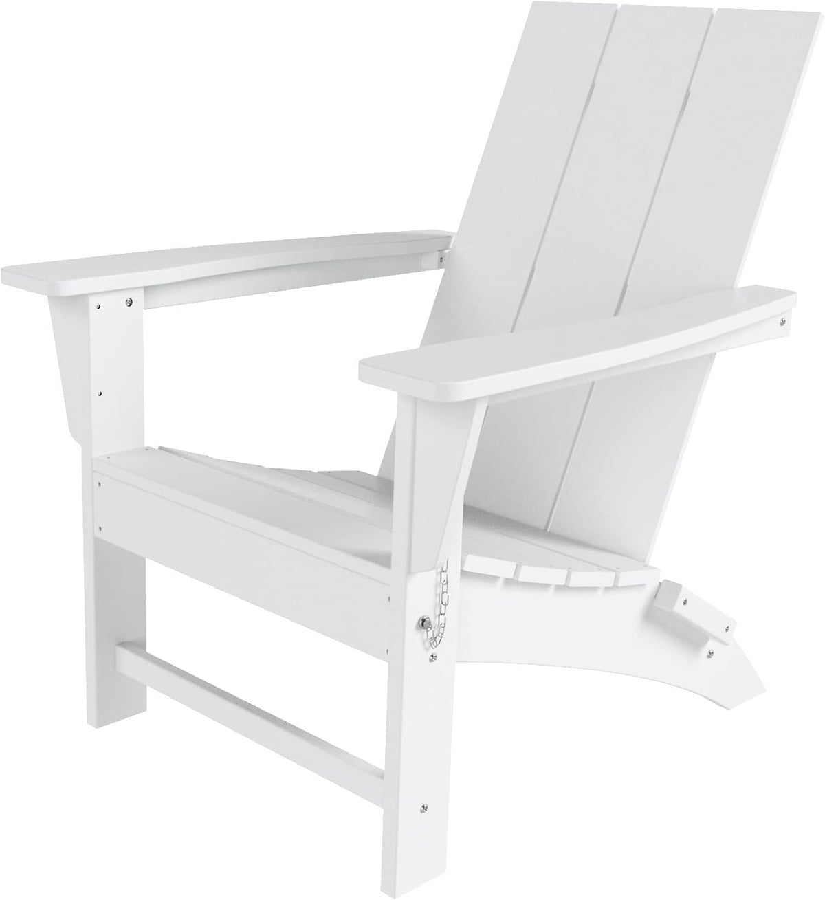 WestinTrends Ashore Modern Outdoor Folding Adirondack Chair, White