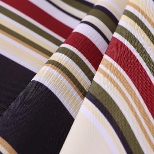 MASTERCANOPY 10ft Replacement Canopy for 8 Ribs - Black & Red stripes