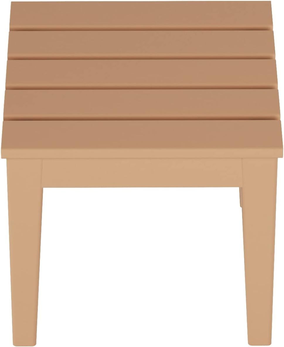 WestinTrends Ashore Outdoor Patio Modern Adirondack Side Table, Teak