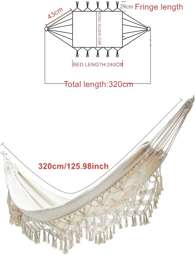Hammock Brazilian Double Hammocks Soft Comfortable Fabric Cotton Canvas
