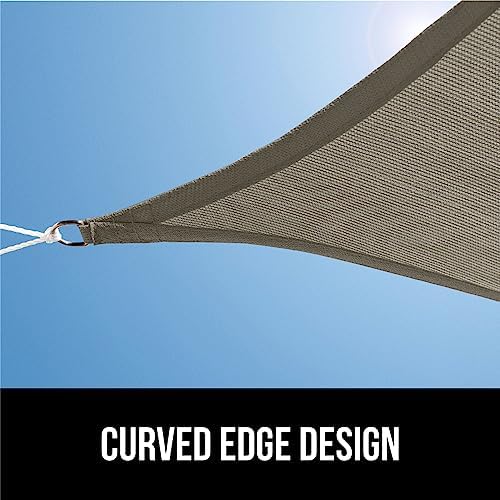 GORILLA GRIP Heavy Duty Sun Shade Sail for Outdoor Patio, 12x12 FT Gray