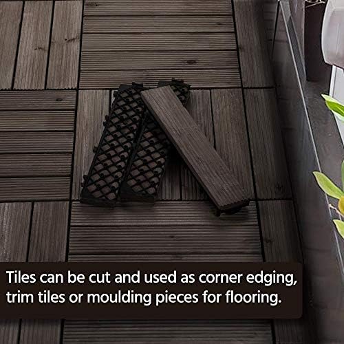 yaheetech 22pcs interlocking deck tiles outdoor patio floor,black, package contents