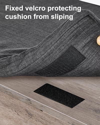 Homleke Shoe Storage Bench, 4 Doors & Thickened Padded Seat Cushion