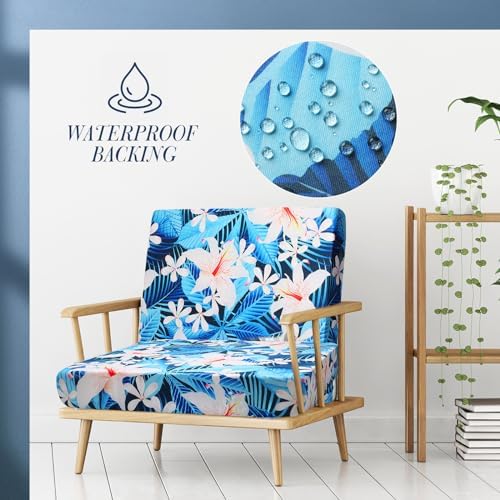 Tingjoo 8 Pcs Christmas Patio Cushion Covers, White Floral