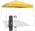 EAGLE PEAK 10x10 Slant Leg Pop Up Canopy Tent, Yellow