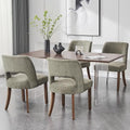 VKNOW Dining Chairs Set of 2, Fabric Dining Room Chairs, Green