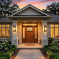 16" Large Solar Porch Lights Outdoor 2-Pack, Matte Black