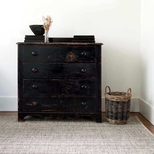 Dash & Albert Marled Black Geometric Handwoven Rug, 9'6"x13'6"