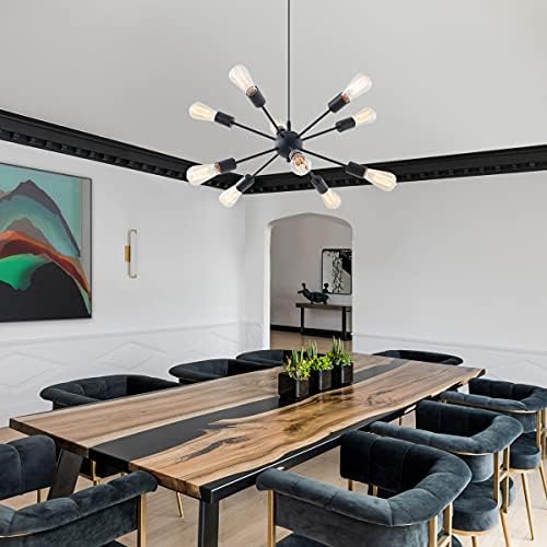 plug in sputnik chandelier 10-lights pendant light with on a desk or shelf