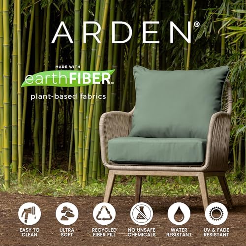 Arden earthFIBER Outdoor Dining Chair Cushion, 20 x 20, Rain-Proof, Fade Resistant, Luau Red Tropical Floral