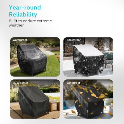 Outdoor Furniture Chair Cover Waterproof Fit 29"W x 30"D x 36"H