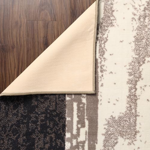 SUPERIOR Rockwood Modern Geometric Indoor Area Rug, 12'x18', A Chocolate
