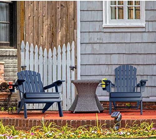 Oversized Folding Adirondack Chair Set of 4 with Adjustable Backrest 400LBS
