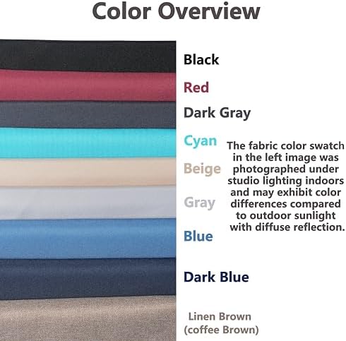 14Pcs Patio Cushion Covers Replacement Splashproof UV-Resistant Inelastic Covers with Zippers, Max Compatible 23.6x23.6x3.9 inch Patio Cushion