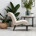 Mid Century Modern Accent Chair, Upholstered Button Tufted Chair