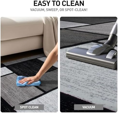 Rugshop Modern Boxes Contemporary Living Room Area Rug Gray 3'3" x 5'3"