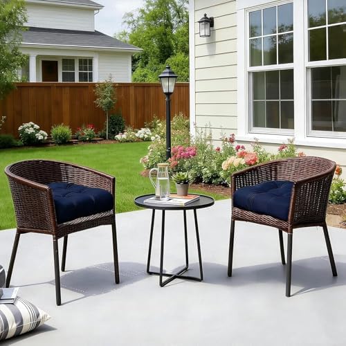 Teal Outdoor Wicker Seat Cushion for Patio Furniture