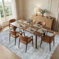 9x12 Rugs for Living Room: Washable Non Slip Navy Blue Area Rug