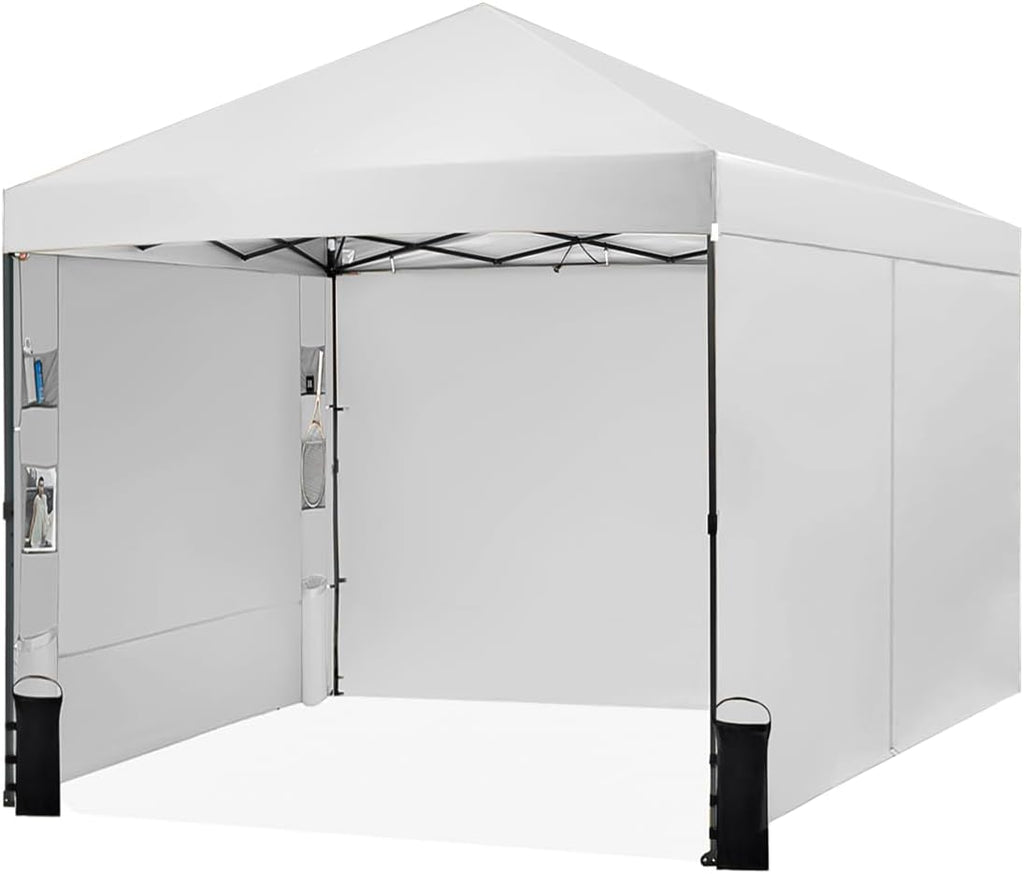 Tunbne 10X10 Pop Up Canopy Tent with 4 Sidewalls, Outdoor, One Push Setup