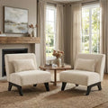 Armless Accent Chairs Set of 2 Upholstered Living Room Side Chairs