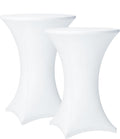 Cocktail Table Covers - 2 Pack 32x43 Inch Table Cloth - White