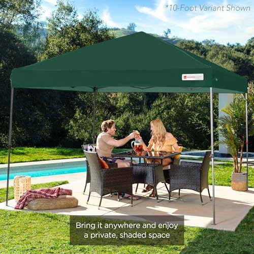Best Choice Products 8x8 Pop Up Canopy Tent, EZ Setup, Dark Green