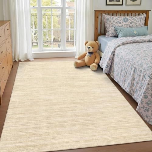 Garvee Living Room Rug 5x7 Modern Solid Color Area Rug for Bedroom, Camel