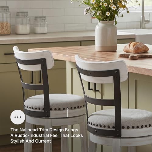 Signature Design by Ashley Valebeck 1-Piece Swivel Barstool, 30 In