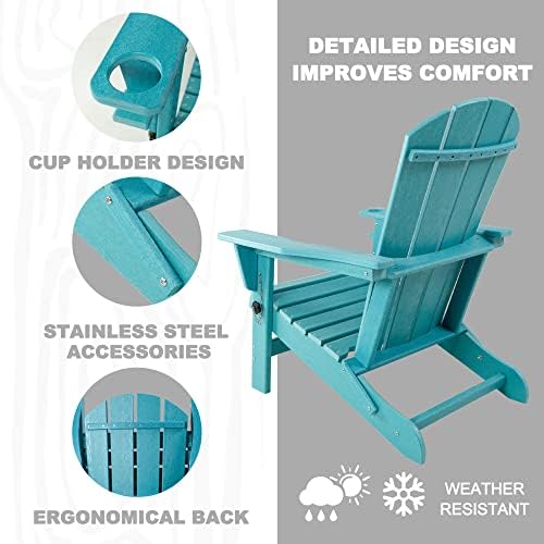 Kozyard Folding Adirondack Chair, Patio Outdoor Chairs
