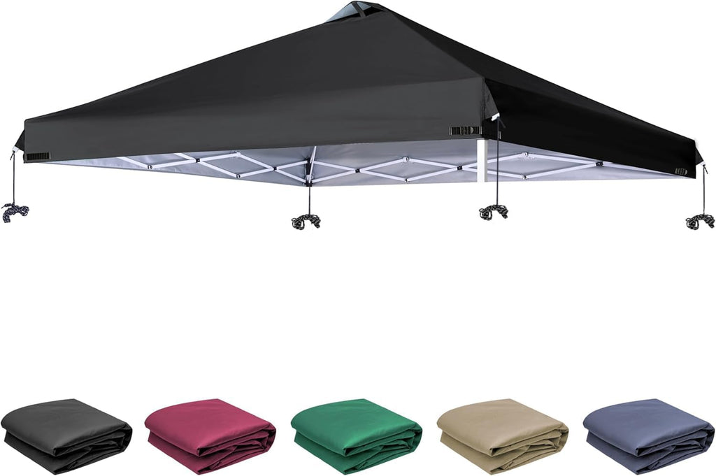 SCOCANOPY Replacement Top with Air Vent for 12x12 Canopy Frame, Canopy Cover ONLY, (Black)