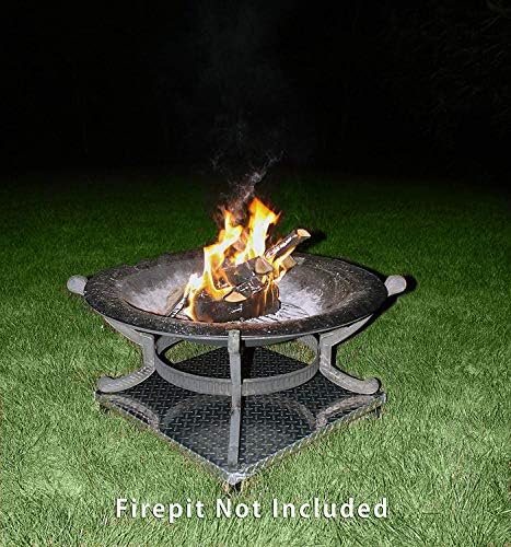 Deck Defender & Grass Guard - Fire Pit Base & Heat Shield - Polished Metal Fireproof Pad for Under Fire Pit - Heat Resistant Protector for Deck, Grass, Patio - Protect Surfaces from Heat Damage