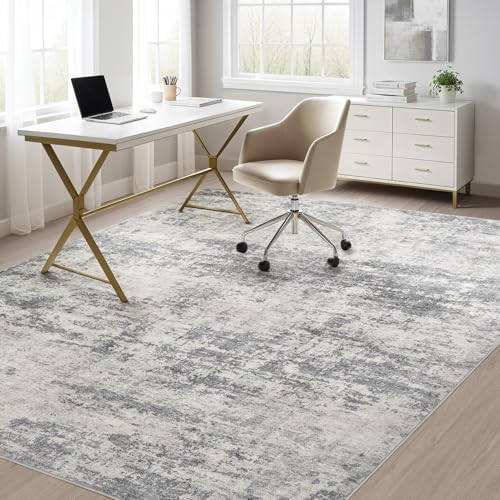 Washable 9x12 Area Rugs for Living Room: Abstract Modern Home Decor Rug