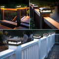 Solar Post Cap Lights 12 Pack for 4x4 4.5x4.5 5x5 Vinyl/Wood Posts, Black