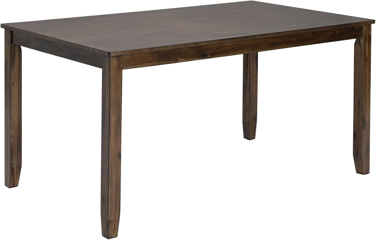 Merax 6 Piece Kitchen Dining Set, Rectangular Wooden Dining Table with 4 Upholstered Chairs and a Bench for 4-6, Living Room Home Bar and Kitchen, Walnut