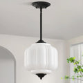 9in Milk Glass Schoolhouse Light Fixture Vintage, Bulb Included