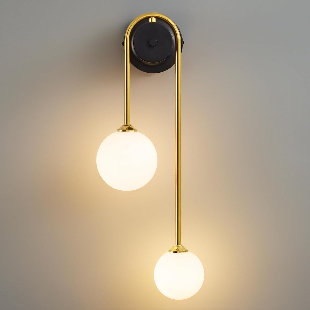 Globe Wall Sconce, Double Hanging Ball Sconce, Modern Indoor Sconces