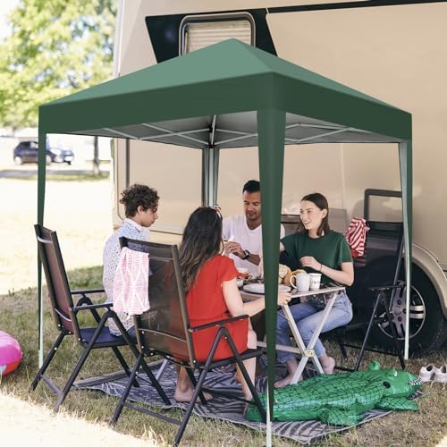 6.5x6.5ft Outdoor Pop Up Canopy Tents,Portable Instant Folding Gazebo,Green
