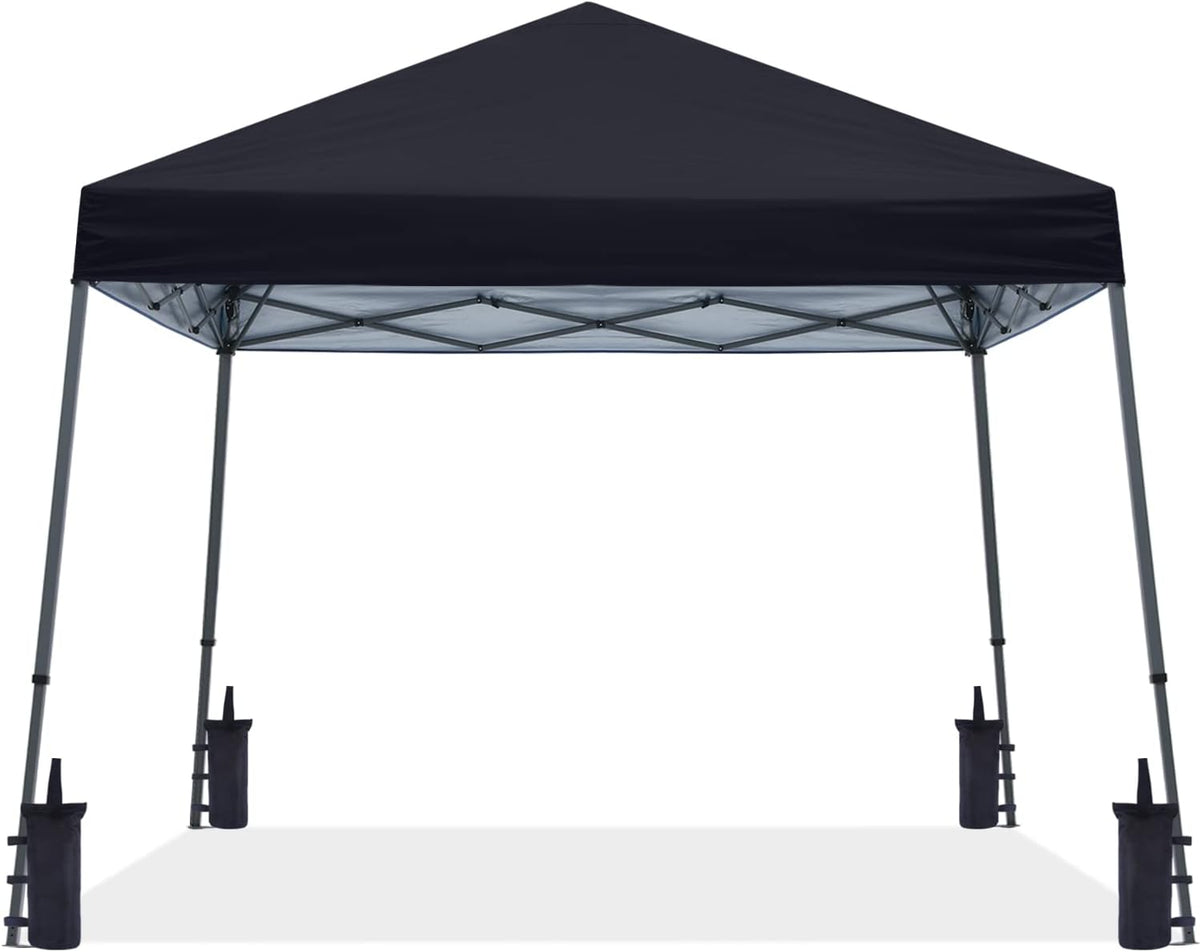 ABCCANOPY Stable Pop up Outdoor Canopy Tent 10 x 10 ft Base / 8 x 8 ft Top, Black