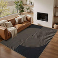 Easy Jute Outdoor 5x7 Area Rugs for Patio Living Room, Black
