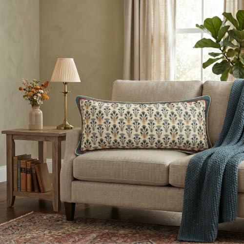 patdrea French Vintage Linen Throw Pillow Cover,12"x28",Set of 2-Wensel D