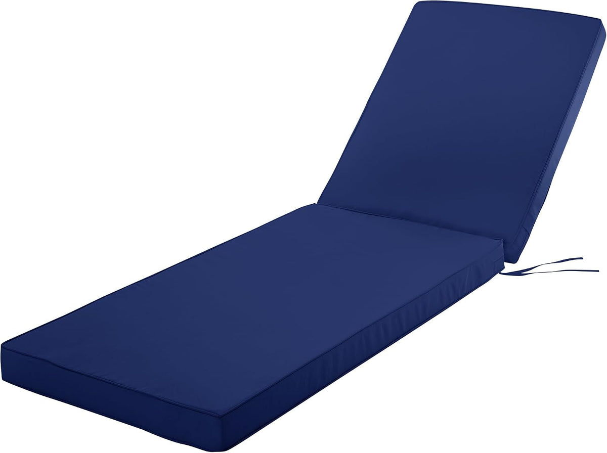 Chaise Lounge Cushions Outdoor, 72x21x3 Inch, Navy