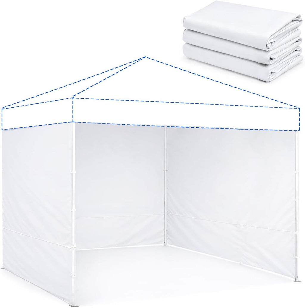 10' x 10' Canopy Sidewalls, 3 Pack Pop Up Canopy Walls, White