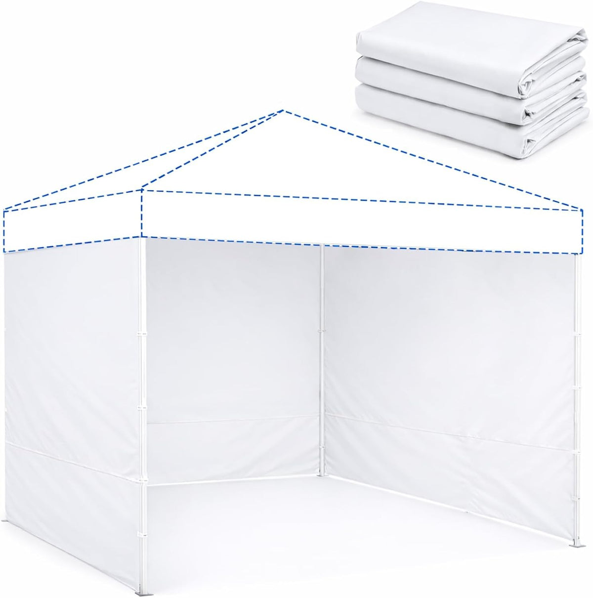 10' x 10' Canopy Sidewalls, 3 Pack Pop Up Canopy Walls, White