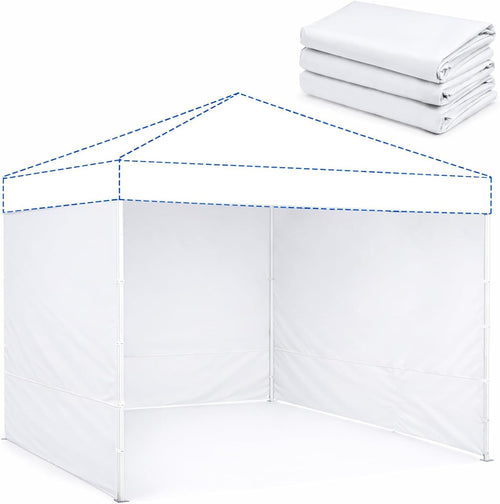 10' x 10' Canopy Sidewalls, 3 Pack Pop Up Canopy Walls, White