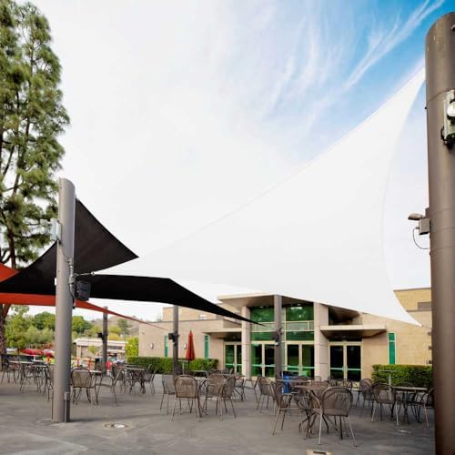 Royal Shade 1 6' x 1 6' x 1 6' White Triangle Sun Shade Sail for Patio